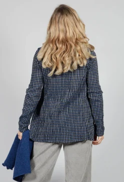 Lao Blouse in Blue and Black