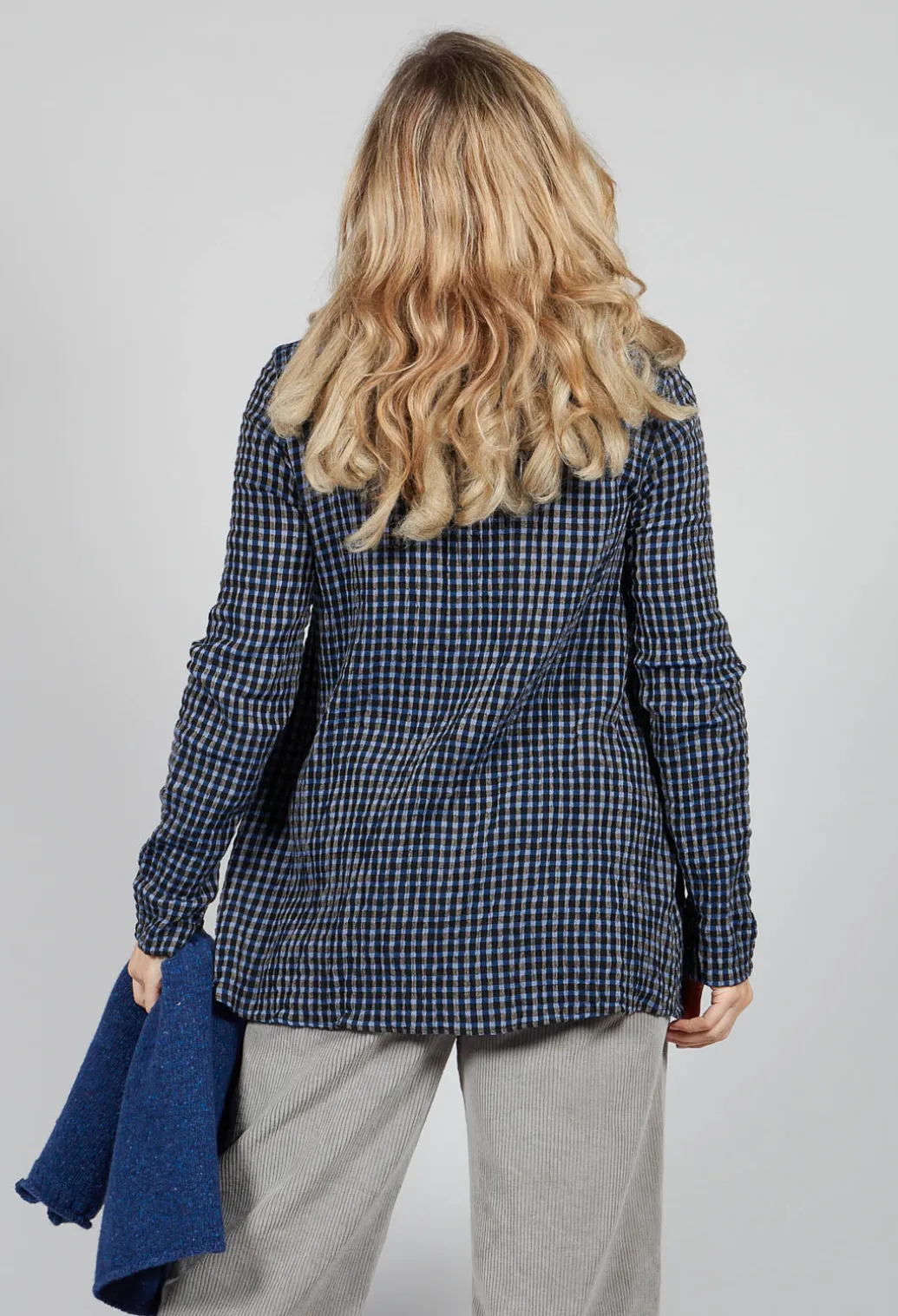 Lao Blouse in Blue and Black