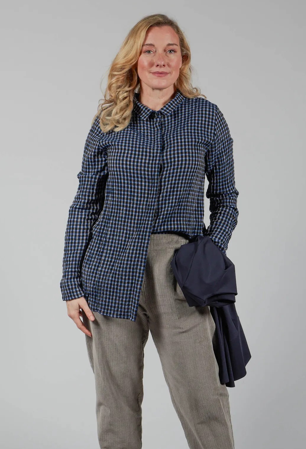 Lao Blouse in Blue and Black