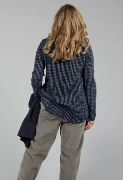 Lao Blouse in Blue and Black