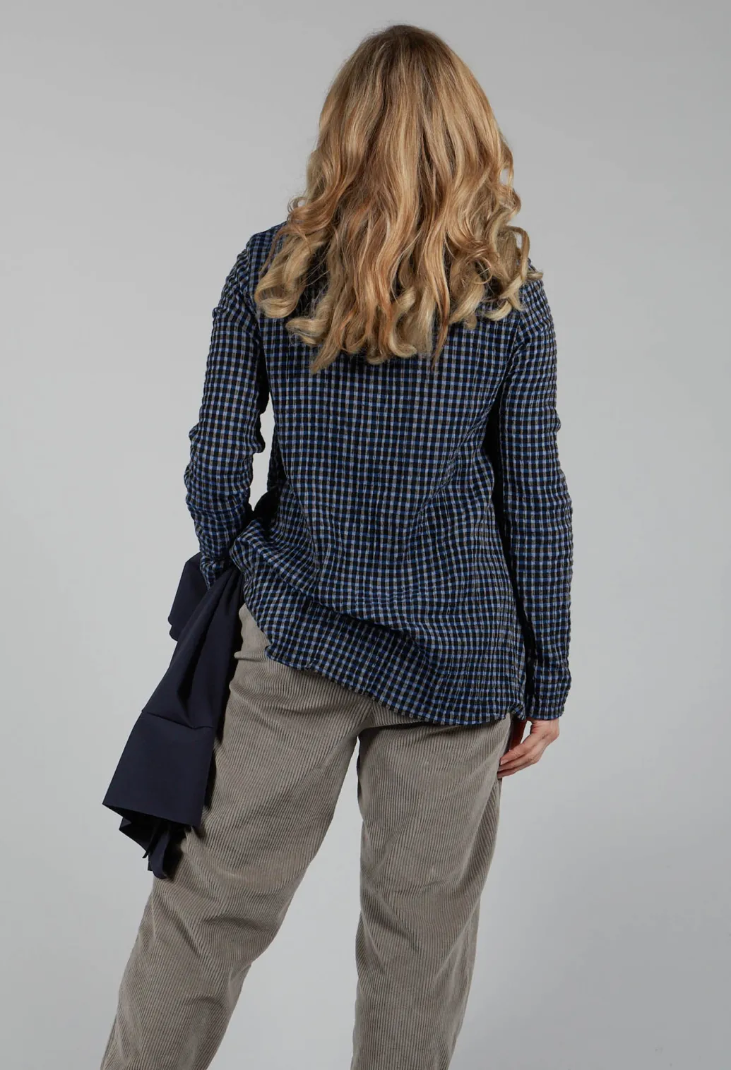 Lao Blouse in Blue and Black