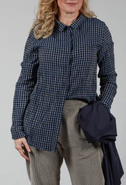 Lao Blouse in Blue and Black