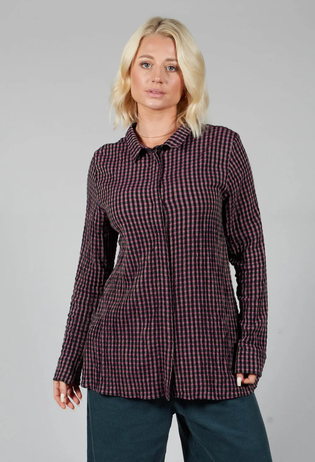 Lao Blouse in Violet and Black