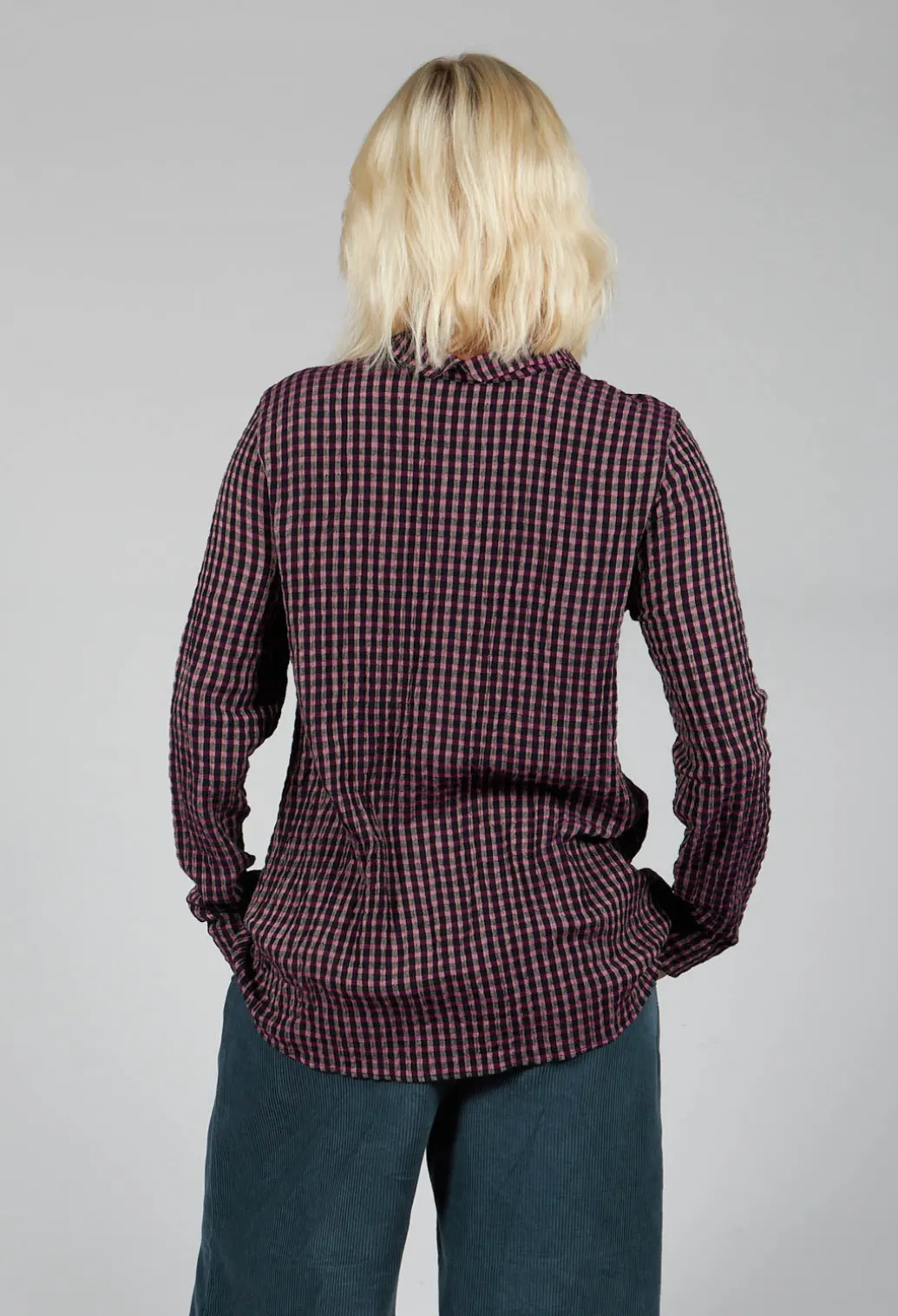 Lao Blouse in Violet and Black