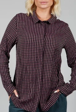 Lao Blouse in Violet and Black