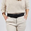 Large Leather Belt in Black