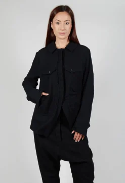 Large Pocket Jacket in Black