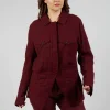 Large Pocket Jacket in Merlot