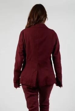 Large Pocket Jacket in Merlot