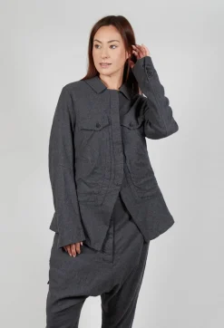Large Pocket Jacket in Slate