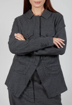 Large Pocket Jacket in Slate