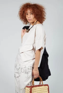 Large Pocket Shirt in Beige