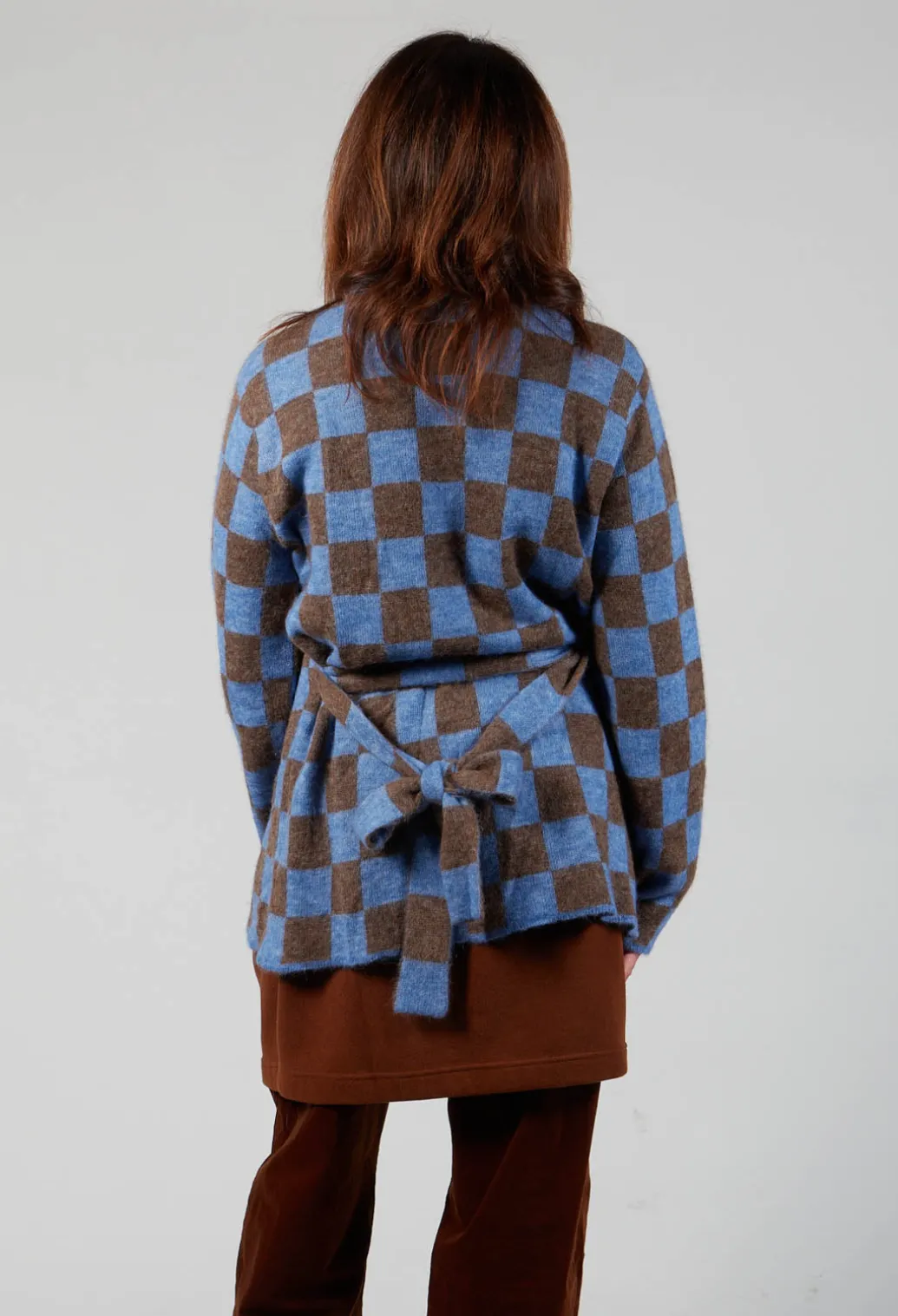Lauren Knitted Shirt in Blue and Brown