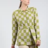 Lauren Knitted Shirt in Green and Beige