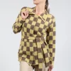 Lauren Knitted Shirt in Yellow and Brown