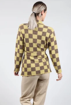 Lauren Knitted Shirt in Yellow and Brown