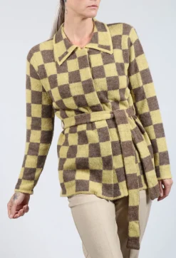 Lauren Knitted Shirt in Yellow and Brown