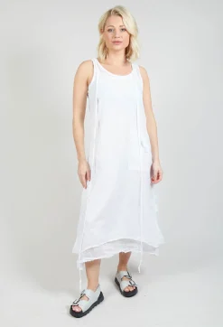 Layered Dress in White