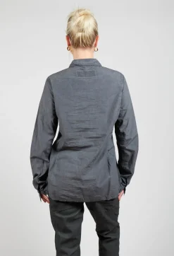 Layered Fabric Shirt in Coal Cloud