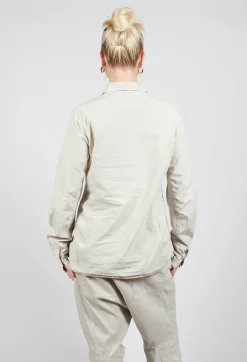 Layered Fabric Shirt in Eraser