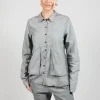 Layered Fabric Shirt in Pencil Cloud
