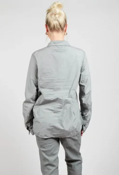Layered Fabric Shirt in Pencil Cloud