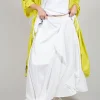 Layered Fabric Skirt in White