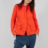 Layered Lettuce-Edge Detail Jacket in Mandarine