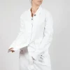 Layered Lettuce-Edge Detail Jacket in Semi Bleach