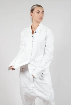 Layered Lettuce-Edge Detail Jacket in Semi Bleach