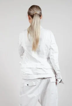 Layered Lettuce-Edge Detail Jacket in Semi Bleach