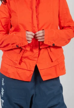 Layered Lettuce-Edge Detail Jacket in Mandarine