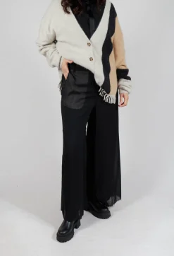 Layered Trousers in Black