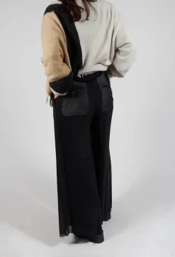 Layered Trousers in Black
