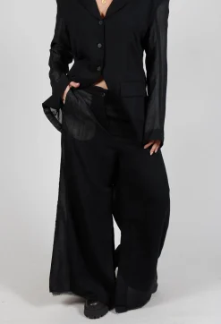 Layered Trousers in Black
