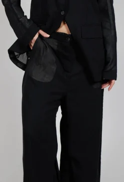 Layered Trousers in Black