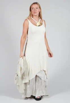 Layered Vest Dress in Chalk