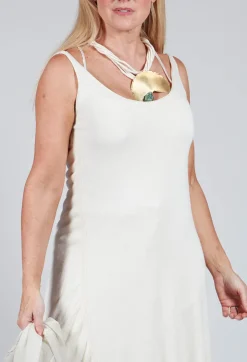 Layered Vest Dress in Chalk