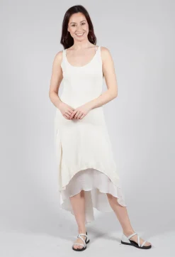 Layered Vest Dress in Chalk