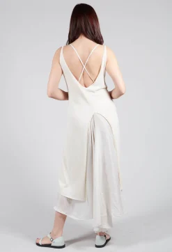 Layered Vest Dress in Chalk