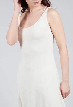 Layered Vest Dress in Chalk