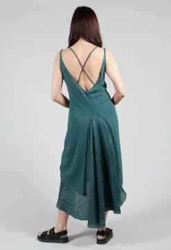 Layered Vest Dress in Petrol