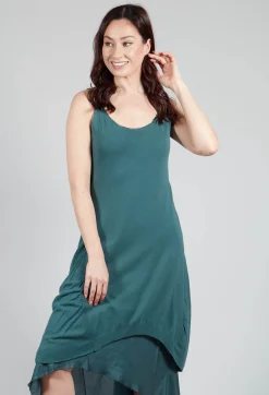 Layered Vest Dress in Petrol