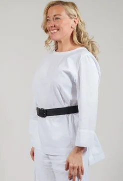 Leather Belt in Noir