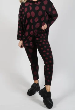 Leggings in Red Pois