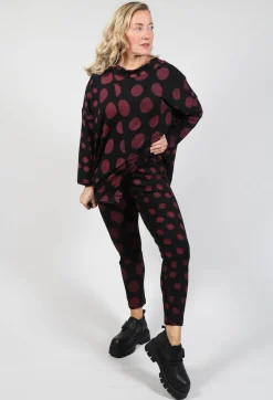 Leggings in Red Pois