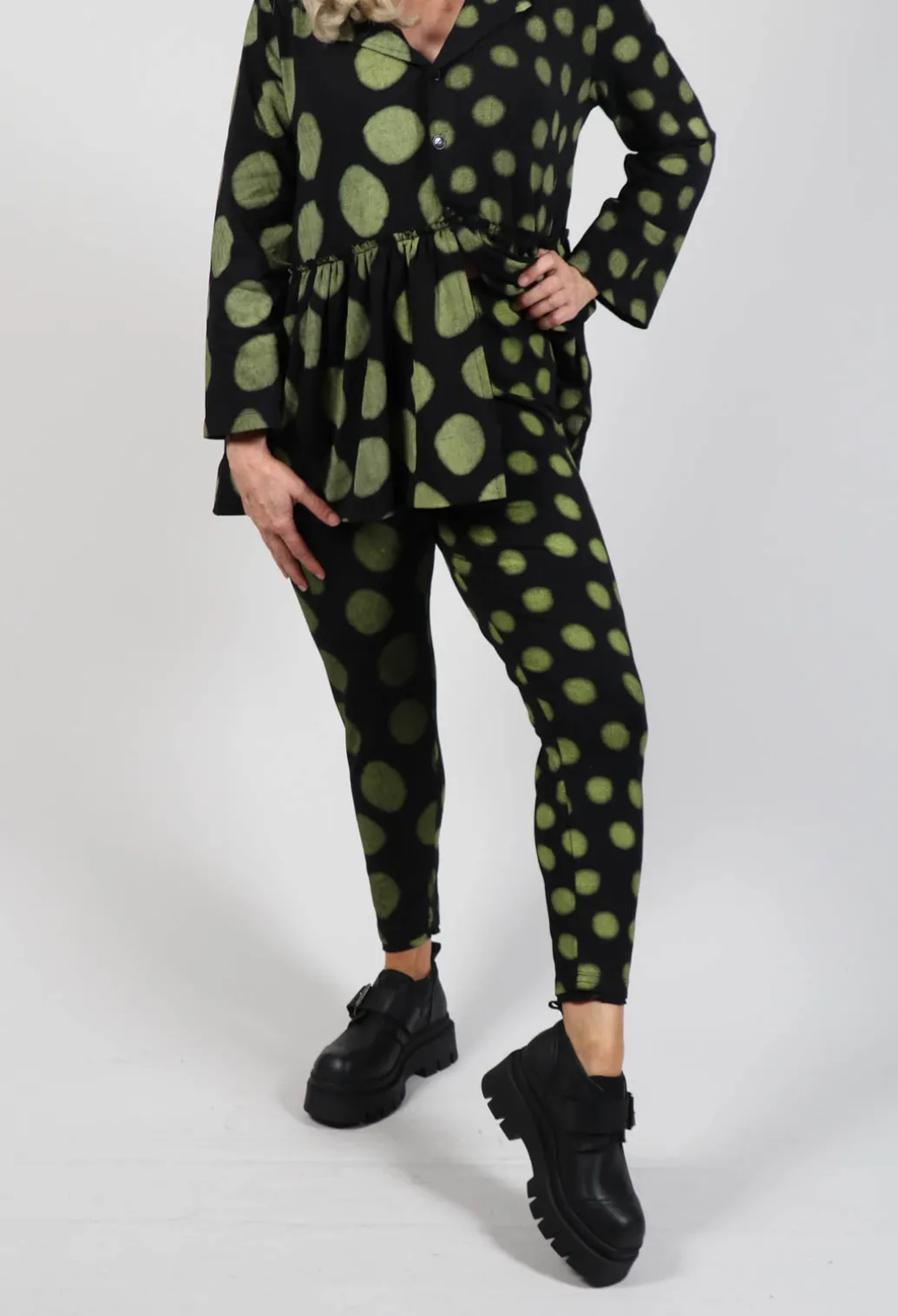 Leggings in Yellow Pois