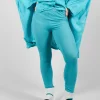 Leggings with Elasticated Waist in Aqua