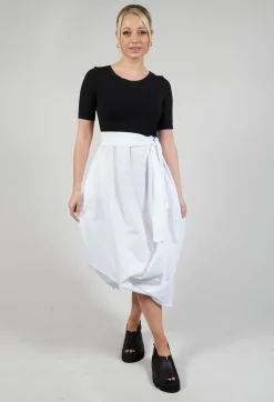 LEMU1 Dress in Black with White