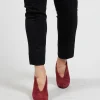 Lenja Heel in Ruby Goat Suede